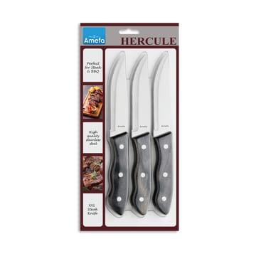 Hercule Grillmesser XXL 3er-Pack - Schwarz - Amefa