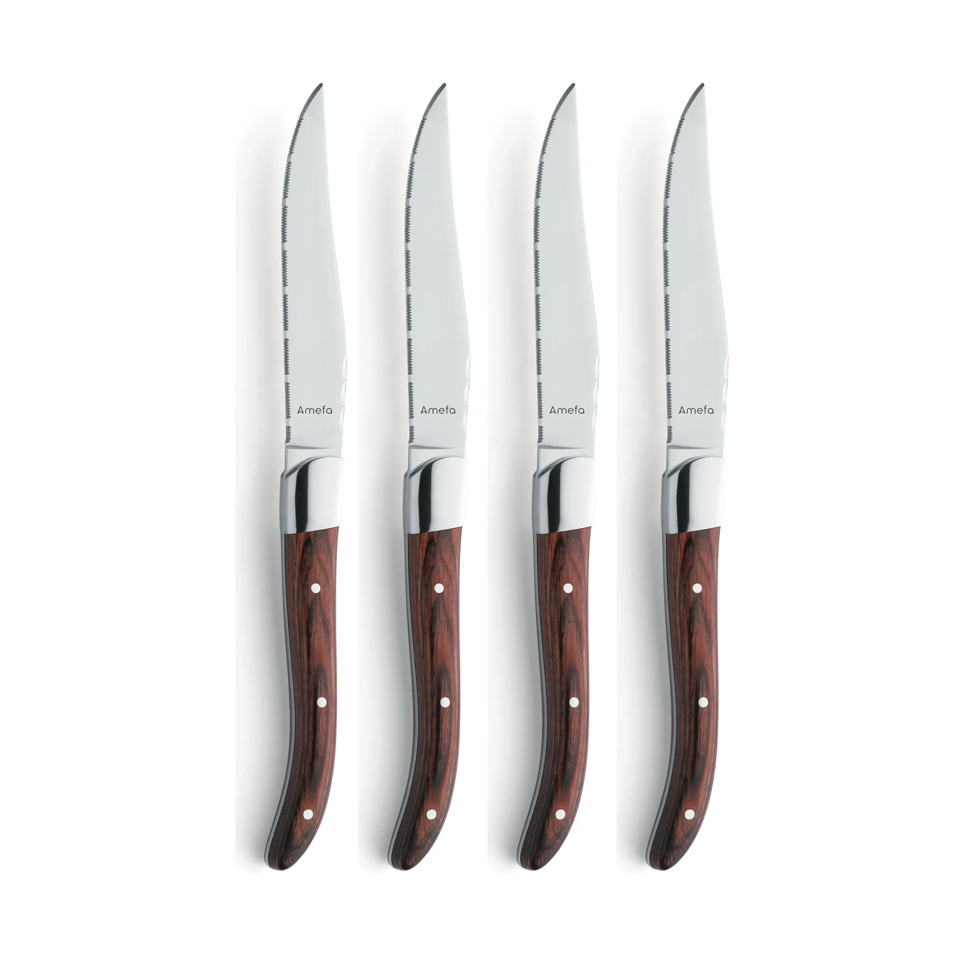 Royal Steak Grillmesser 4er-Pack, Braun in Holzbox Amefa