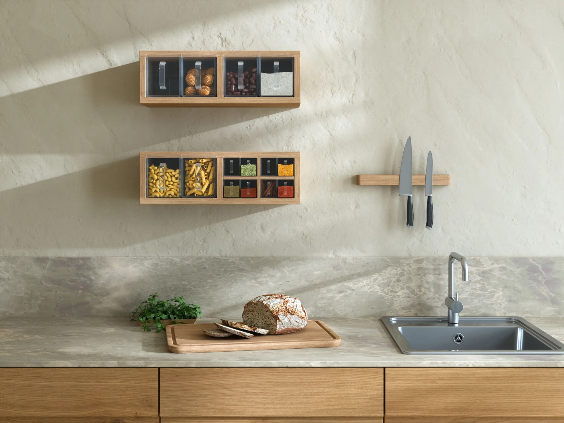 A-Organizer 1 Wandregal 52x18x17 cm, Oak Andersen Furniture