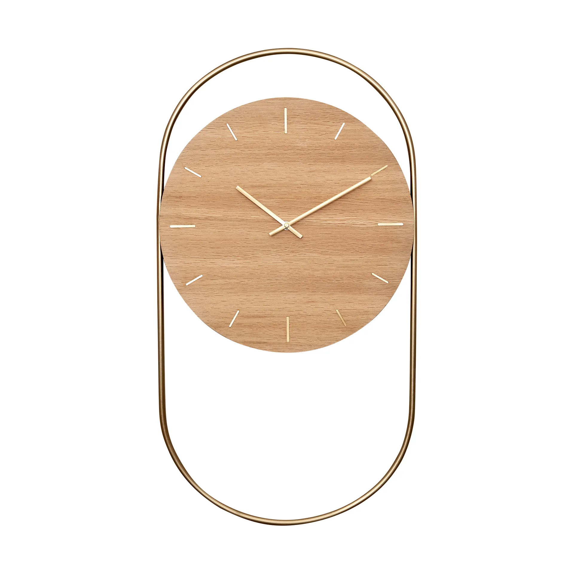 A-Wall Wanduhr 41x76 cm, Oak-brass Andersen Furniture