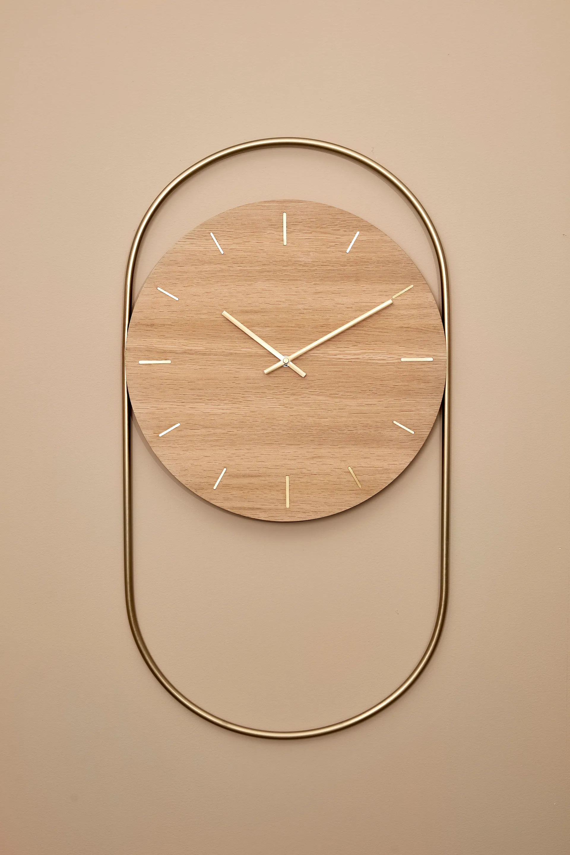 A-Wall Wanduhr 41x76 cm, Oak-brass Andersen Furniture