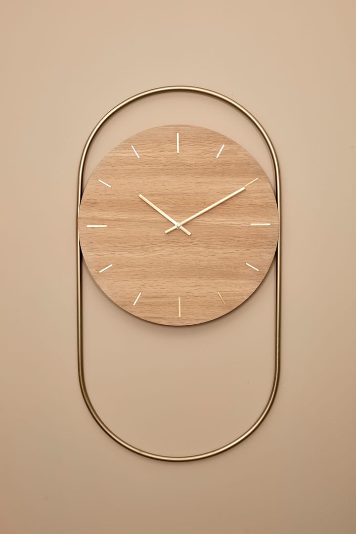 A-Wall Wanduhr 41x76 cm, Oak-brass Andersen Furniture