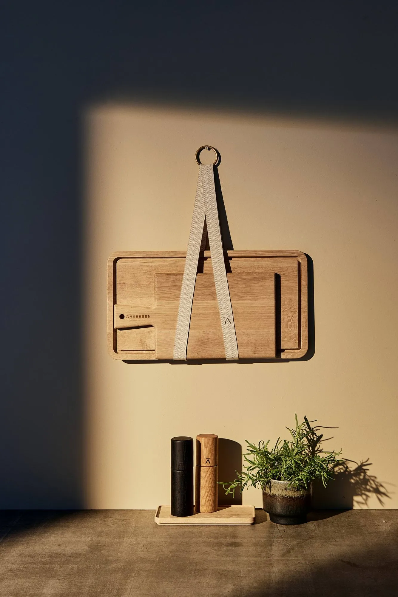 Andersen Ziegelhalter, Baumwolle-Messing Andersen Furniture