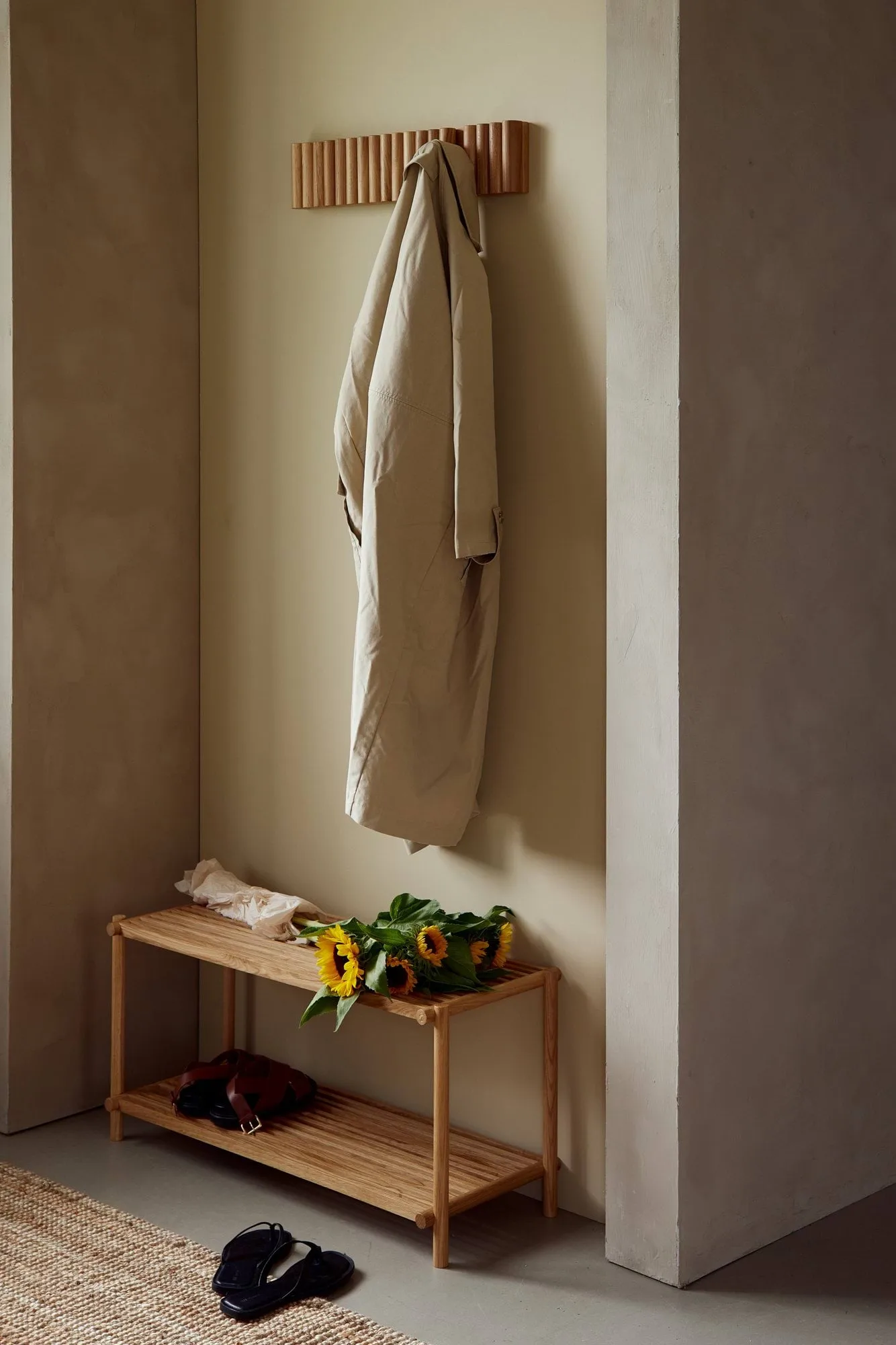 Column Schuhregal, Matt lackierte Eiche Andersen Furniture