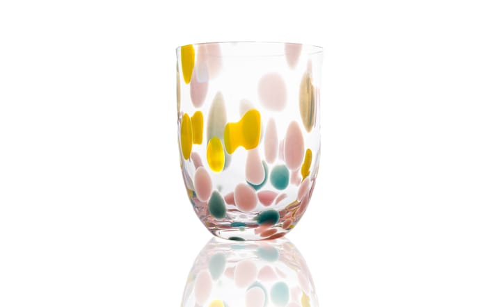 Big Confetti Trinkglas 25 cl - Rosa-gelb-türkis - Anna Von Lipa
