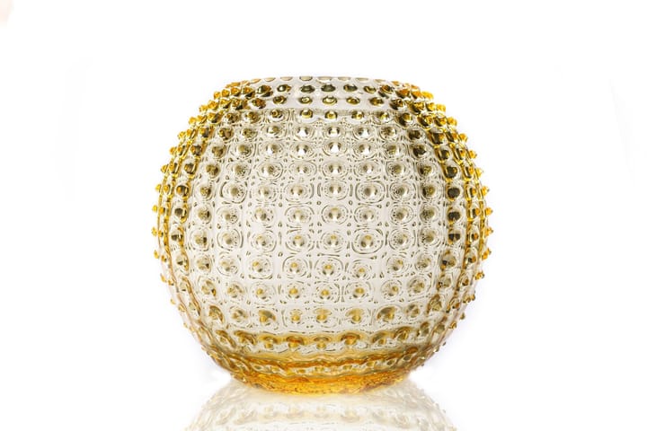 Hobnail Globe Vase 24 cm - Zitrone - Anna Von Lipa