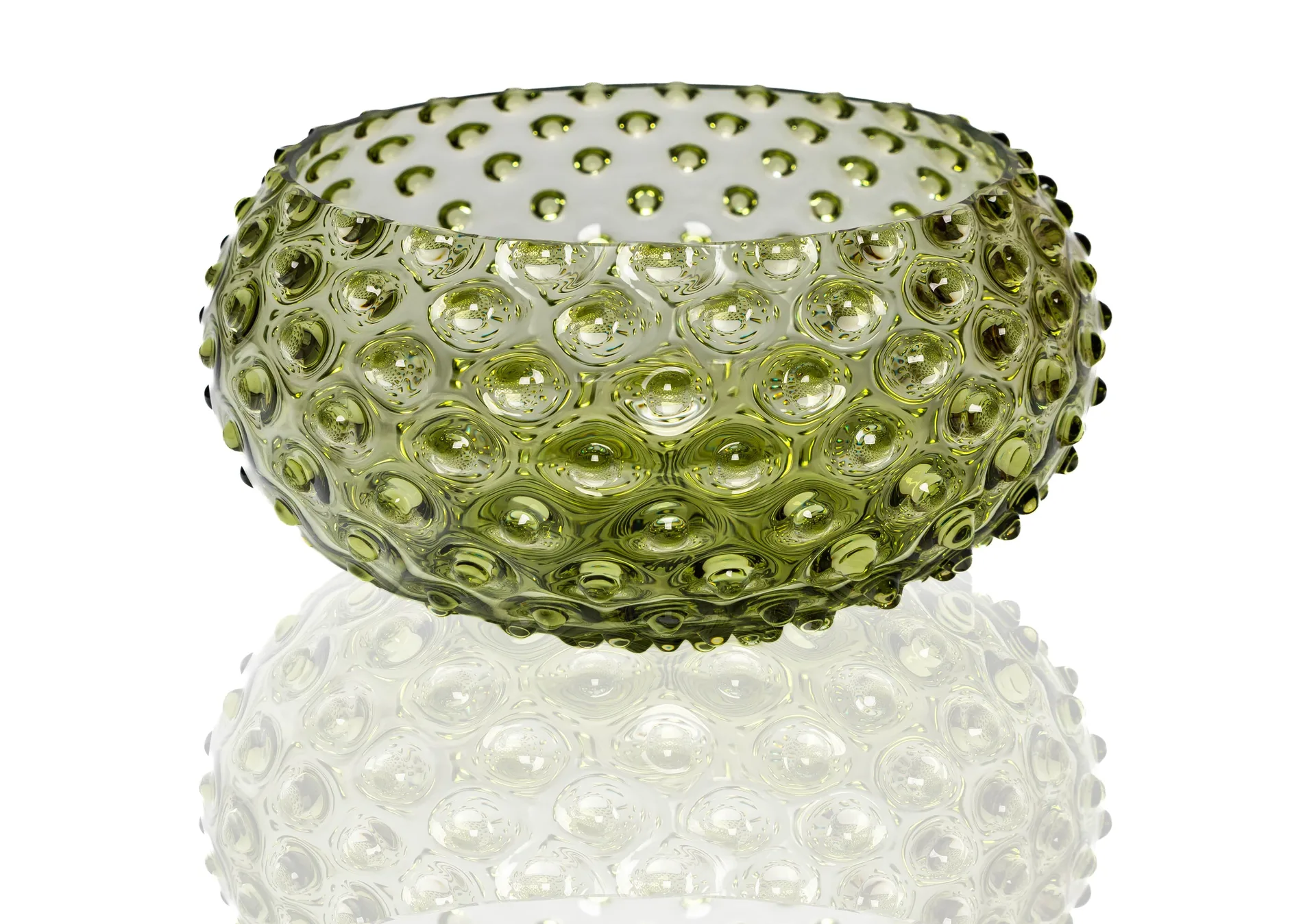 Hobnail Tapas Schale 23 cm, Olivegreen Anna Von Lipa