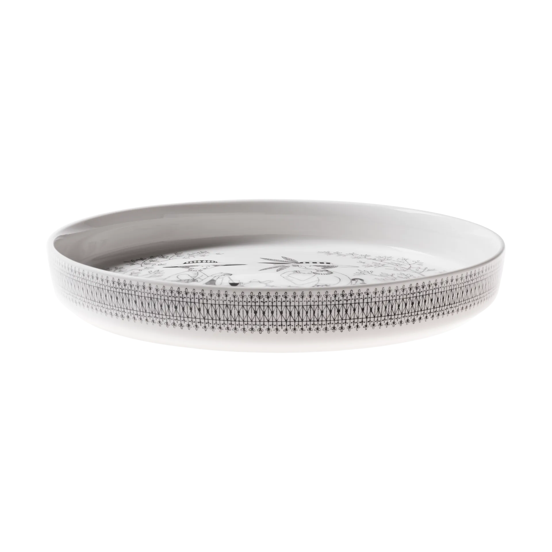 Emilia Kuchenform Ø28 cm, Schwarz-weiß Arabia