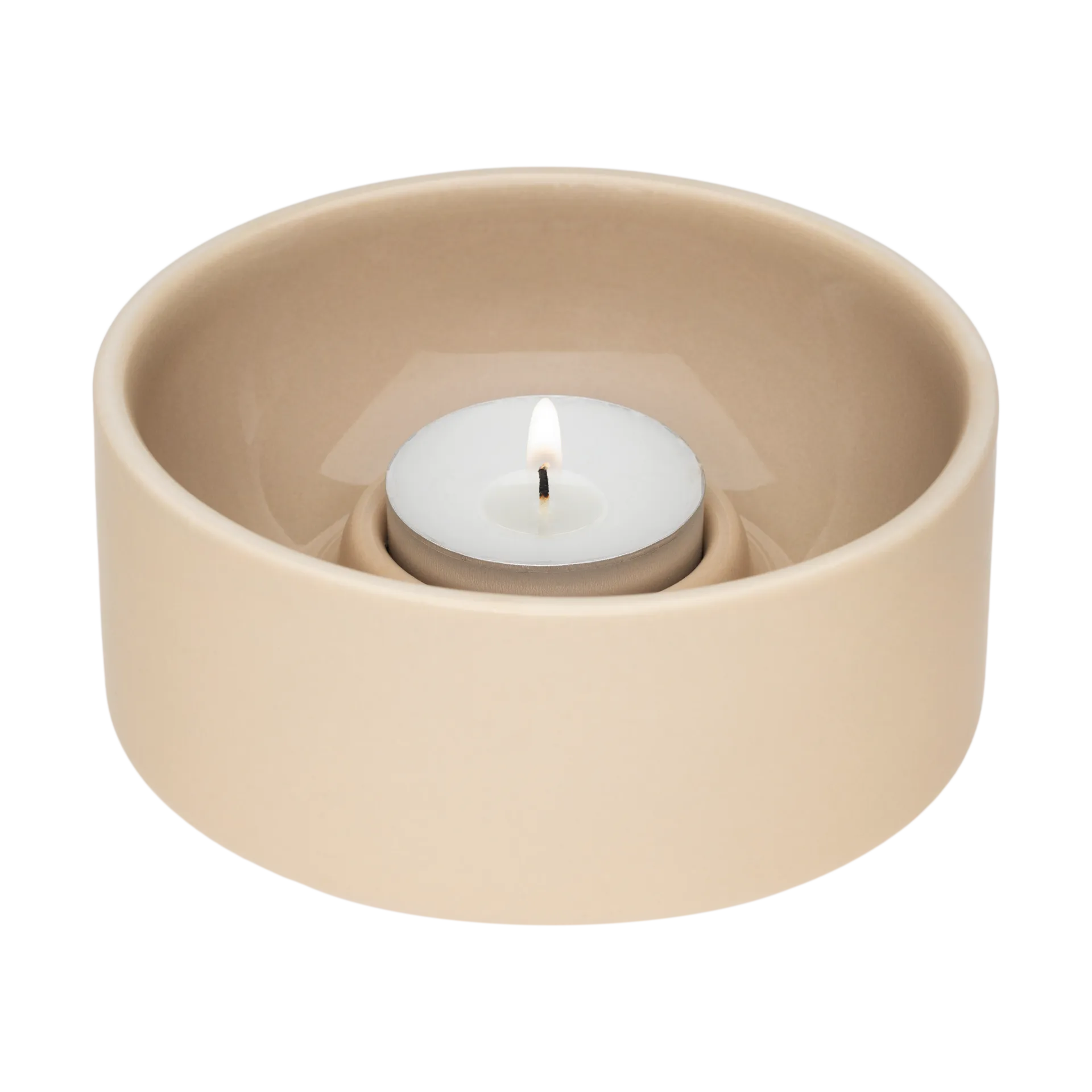 Kirnu Windlicht Ø11x5 cm, Beige Arabia