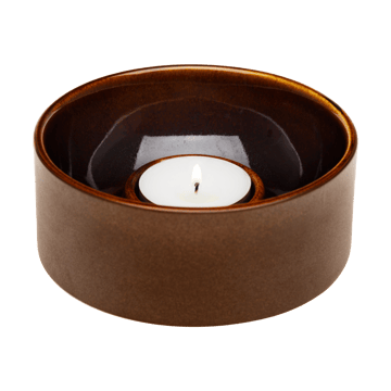 Kirnu Windlicht Ø11x5 cm - Braun - Arabia