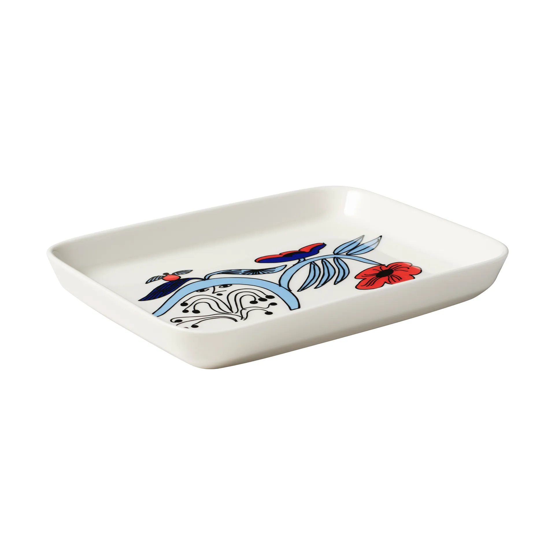 Puutarhurit Teller 15x19 cm, Blau-weiß-rot Arabia