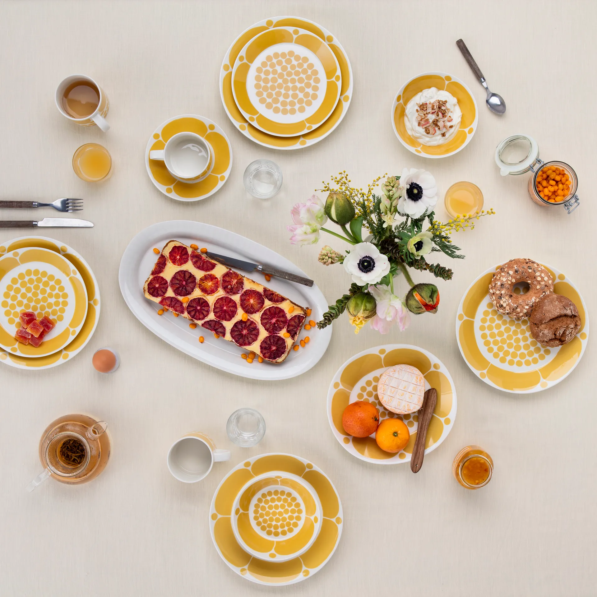 Sunnuntai Teller, Gelb, Ø21cm Arabia