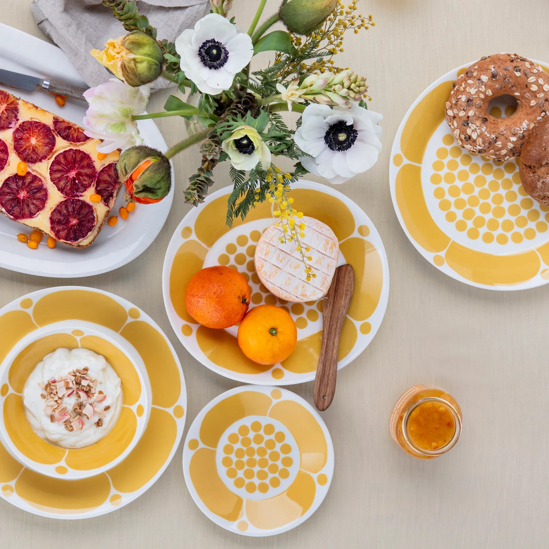 Sunnuntai Teller, Gelb, Ø21cm Arabia