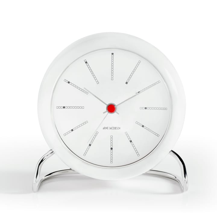AJ Bankers Tischuhr, Weiß Arne Jacobsen Clocks