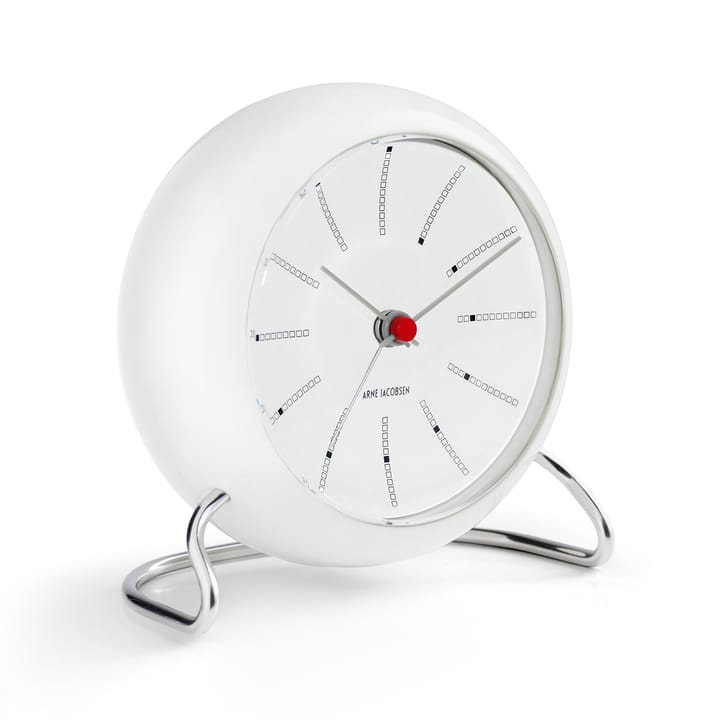 AJ Bankers Tischuhr, Weiß Arne Jacobsen Clocks