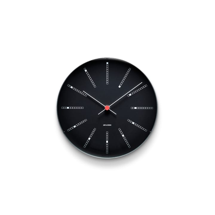 AJ Bankers Uhr schwarz, Ø 21cm Arne Jacobsen Clocks
