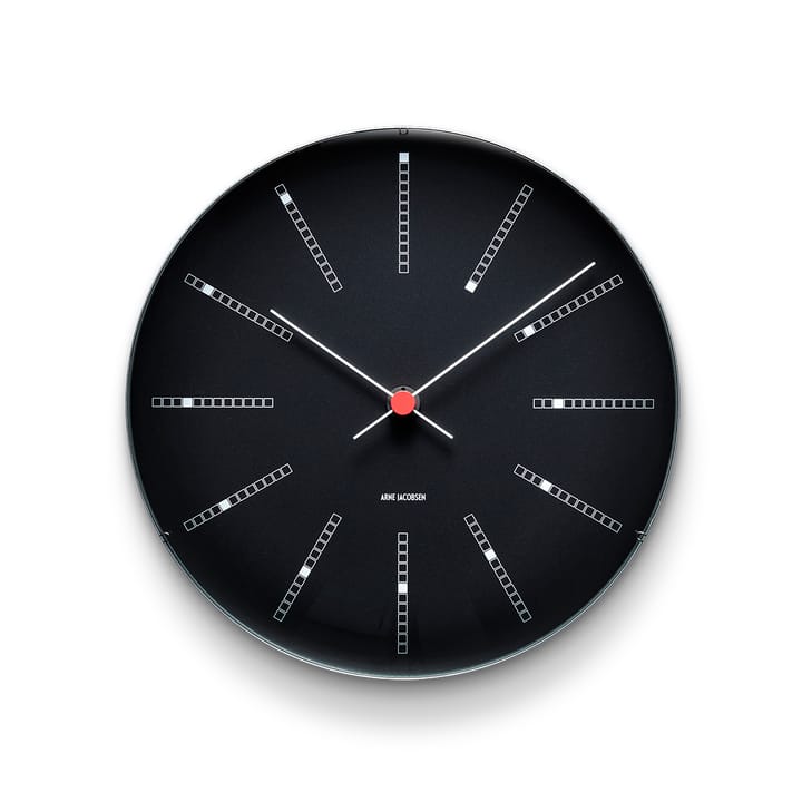 AJ Bankers Uhr schwarz, Ø 29cm Arne Jacobsen Clocks