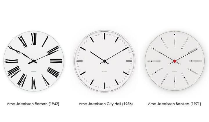 Arne Jacobsen City Hall Wanduhr, Ø 210mm Arne Jacobsen Clocks