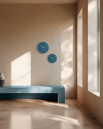 Arne Jacobsen City Hall Wanduhr - Blau, Ø21 cm - Arne Jacobsen Clocks