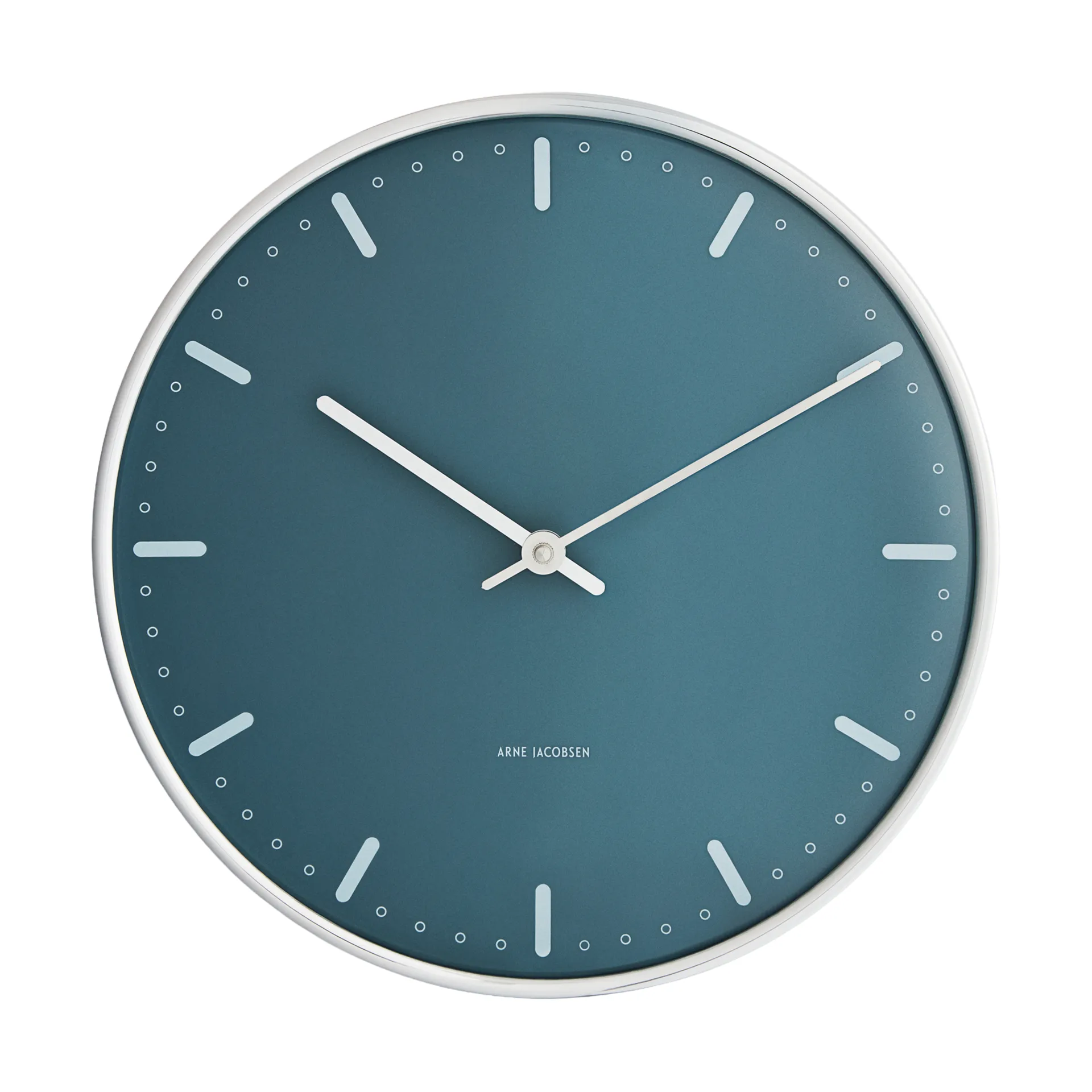 Arne Jacobsen City Hall Wanduhr, Blau, Ø29 cm Arne Jacobsen Clocks