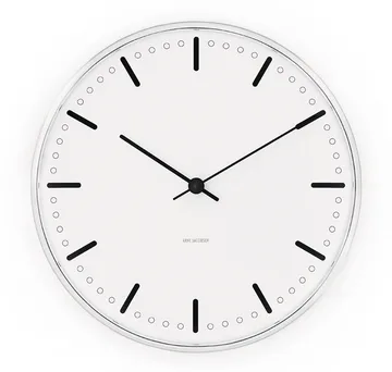 Arne Jacobsen City Hall Wanduhr - Weiß, Ø16 cm - Arne Jacobsen Clocks