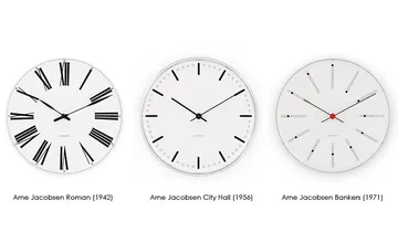 Arne Jacobsen City Hall Wanduhr - Weiß, Ø29 cm - Arne Jacobsen Clocks