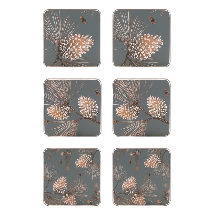 Pine Cone Glasuntersetzer 6er Pack, Moss grey Åry Home