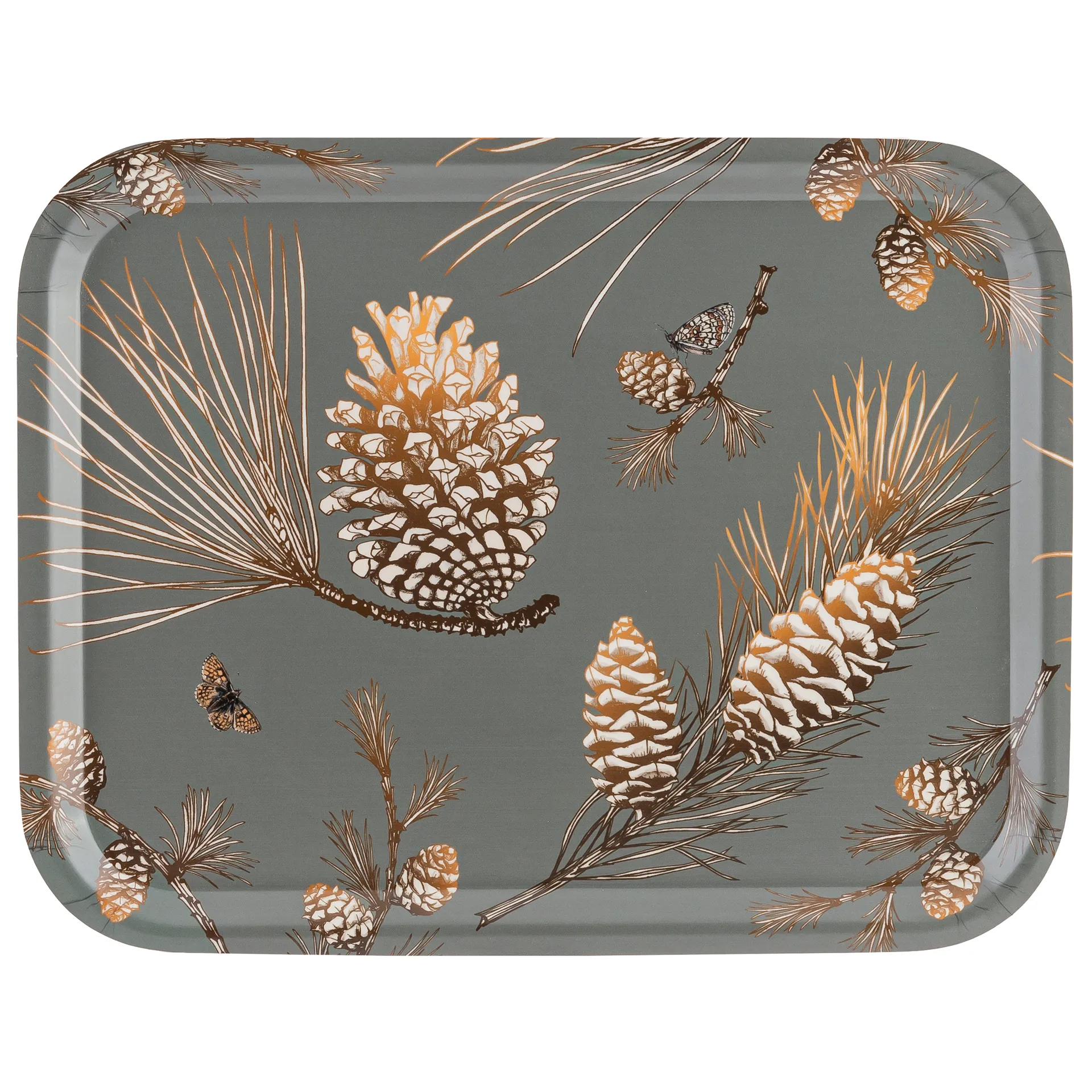 Pine Cone Tablett 28 x 36cm, Moss grey Åry Home