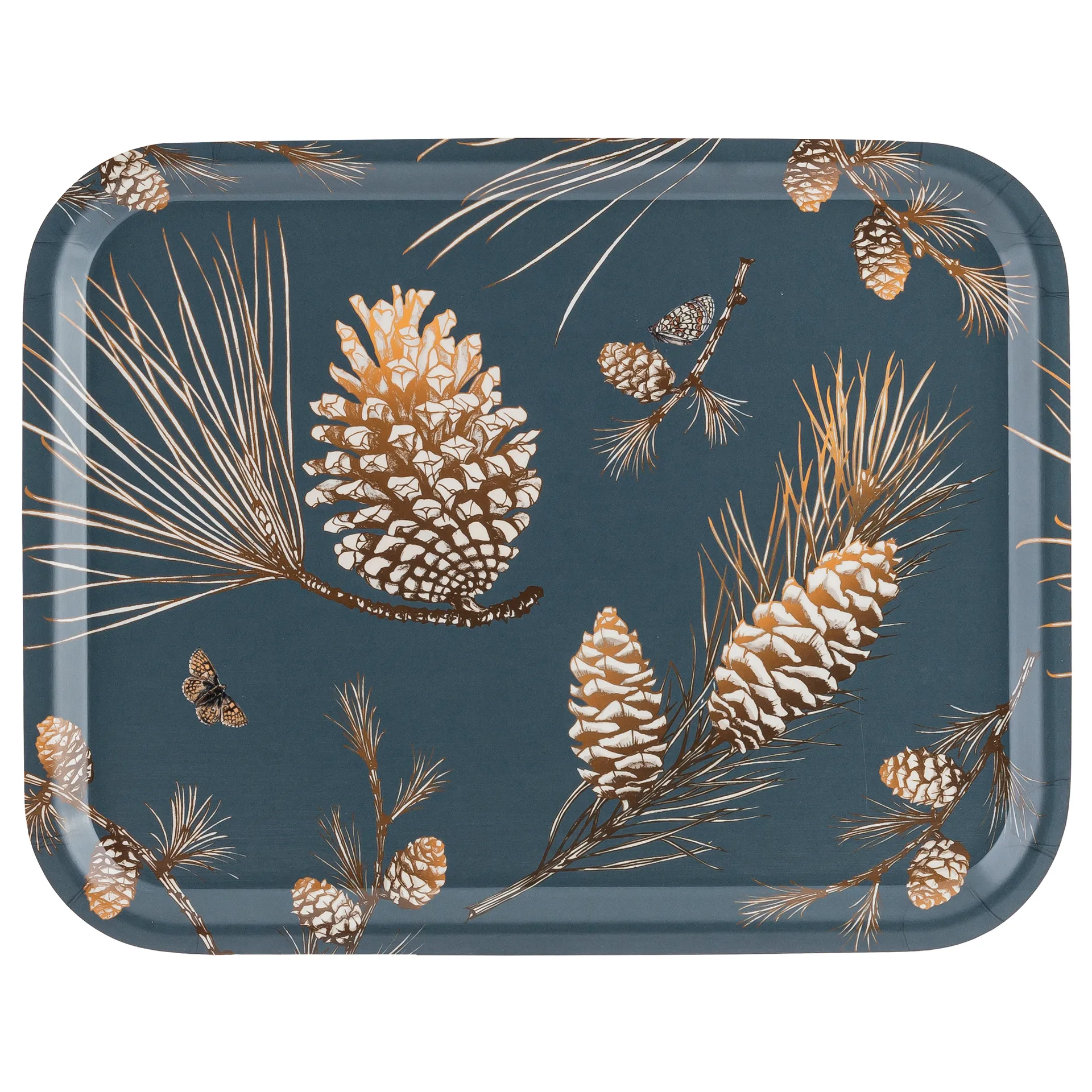 Pine Cone Tablett 28 x 36cm, Thunder blue Åry Home