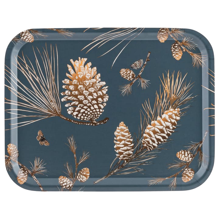 Pine Cone Tablett 28 x 36cm - Thunder blue - Åry Home