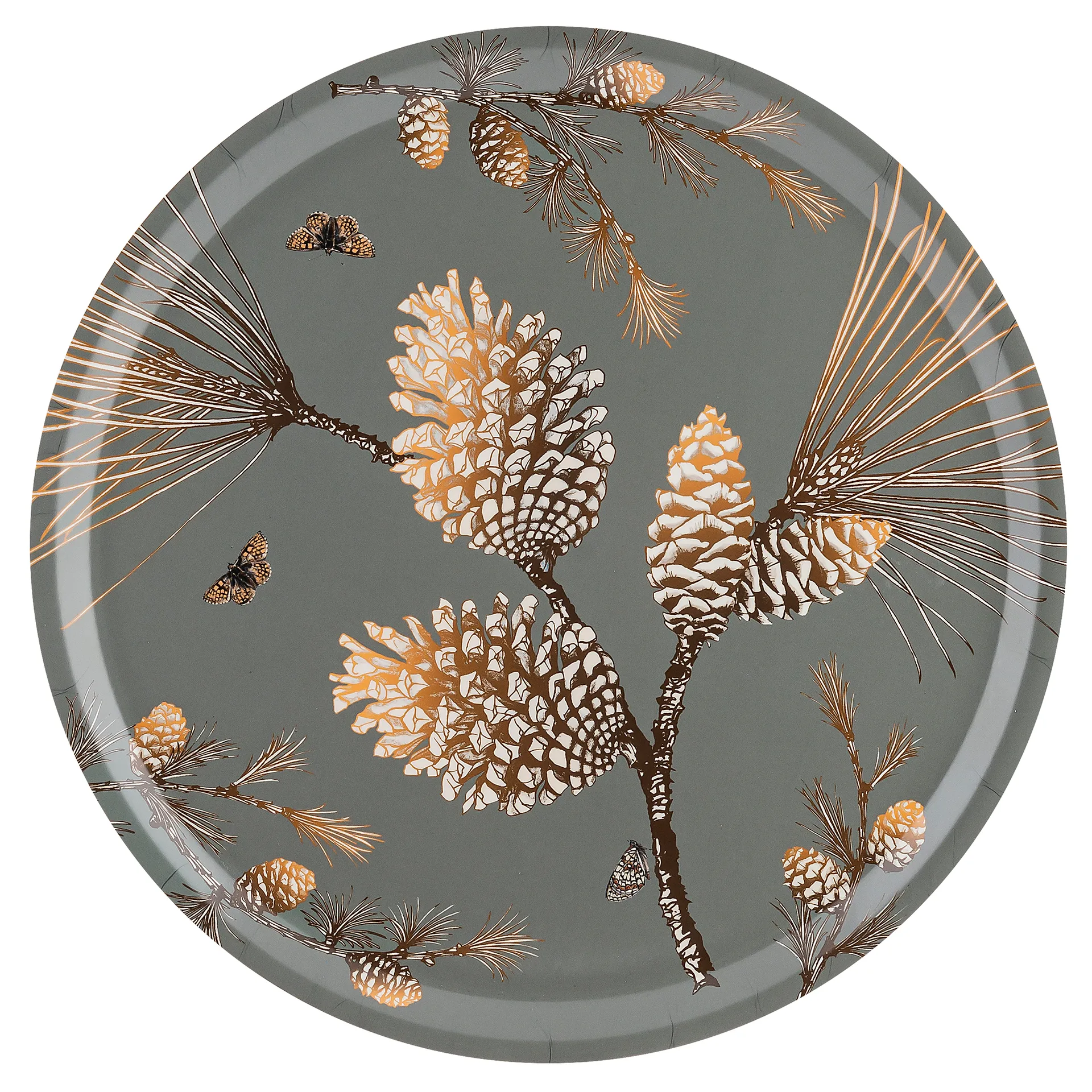 Pine Cone Tablett Ø 38cm, Moss grey Åry Home