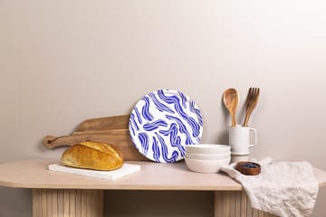 Sudd Tablett Ø38cm - Blue-white - Åry Home