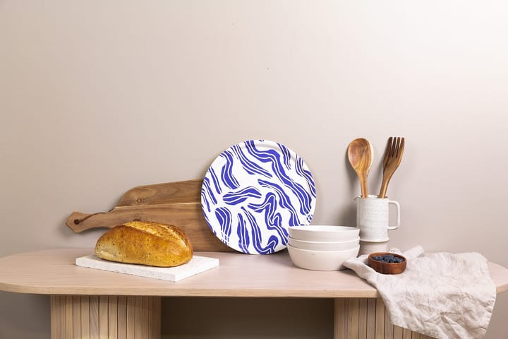 Sudd Tablett Ø38cm, Blue-white Åry Home