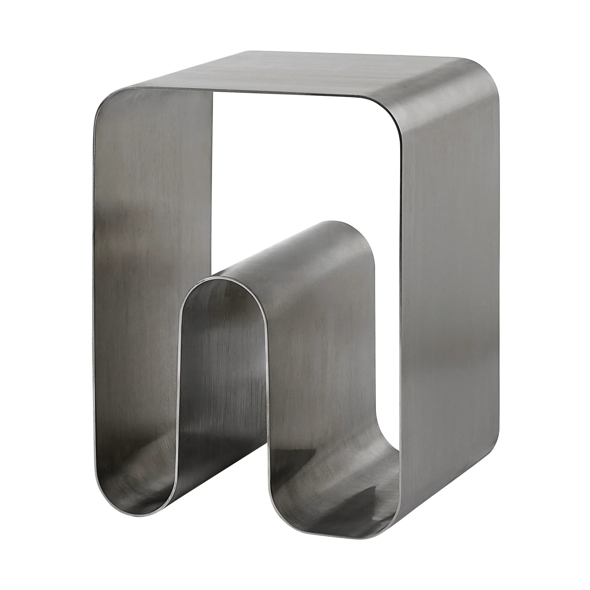 Curva Solid Hocker, Silver, 32x32x43,2 cm AYTM