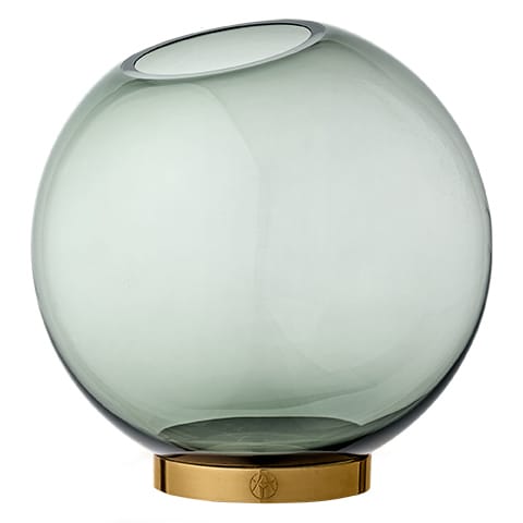 Globe Vase groß, Grün-Messing AYTM