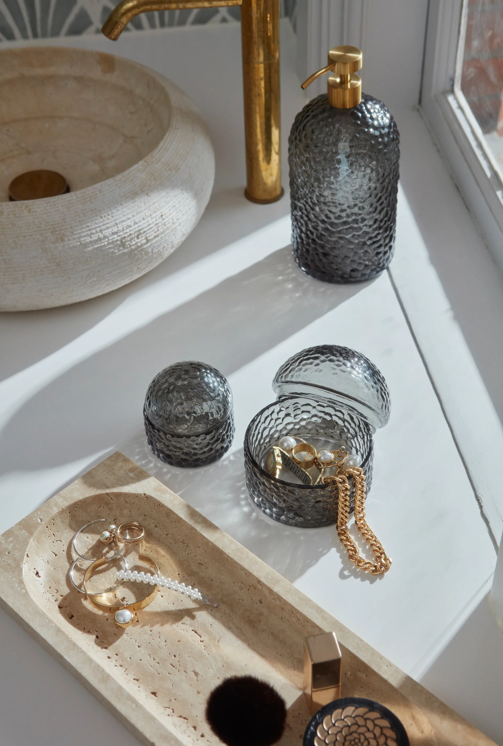 Regina Teller travertin, 16 x 40cm AYTM