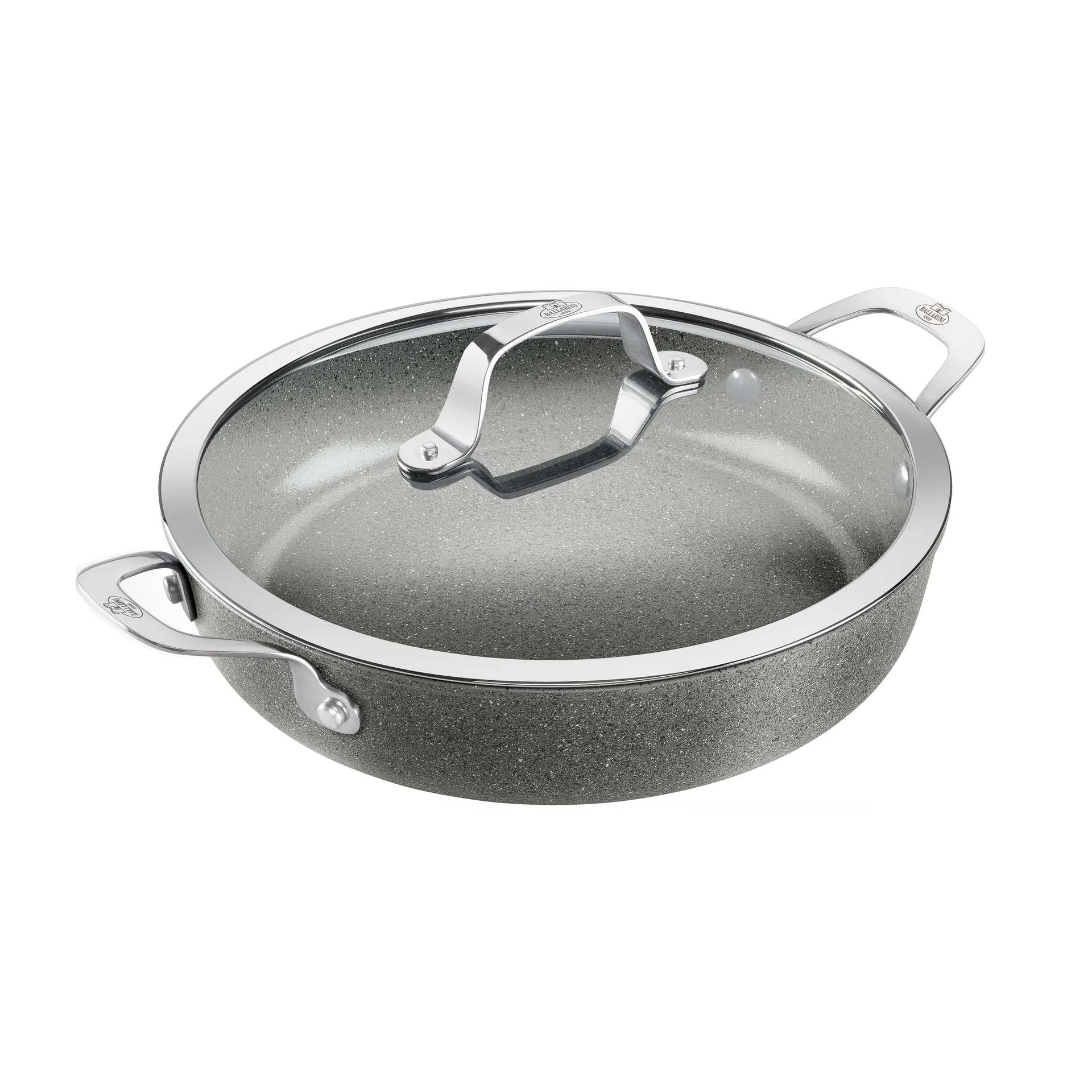 Salina Ceramic Granit Servierpfanne mit Glasdeckel, 28 cm Ballarini