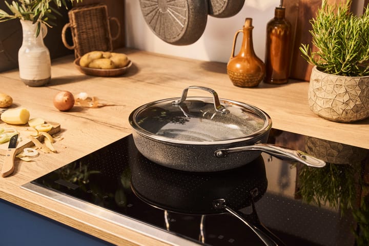 Salina Ceramic Granit tiefe Schmorpfanne mit Glasdeckel, 28 cm Ballarini