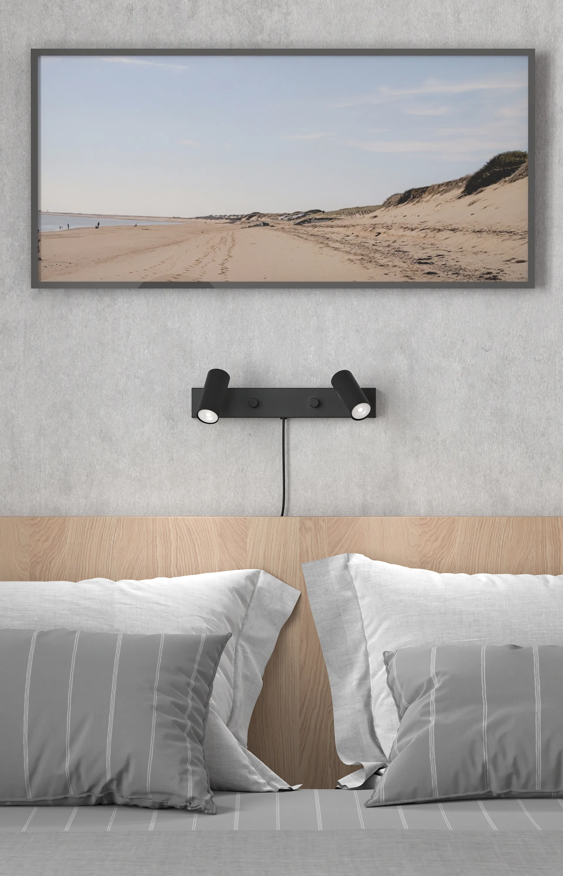 Cato Wandleuchte, dubbel, Mattschwarz Belid