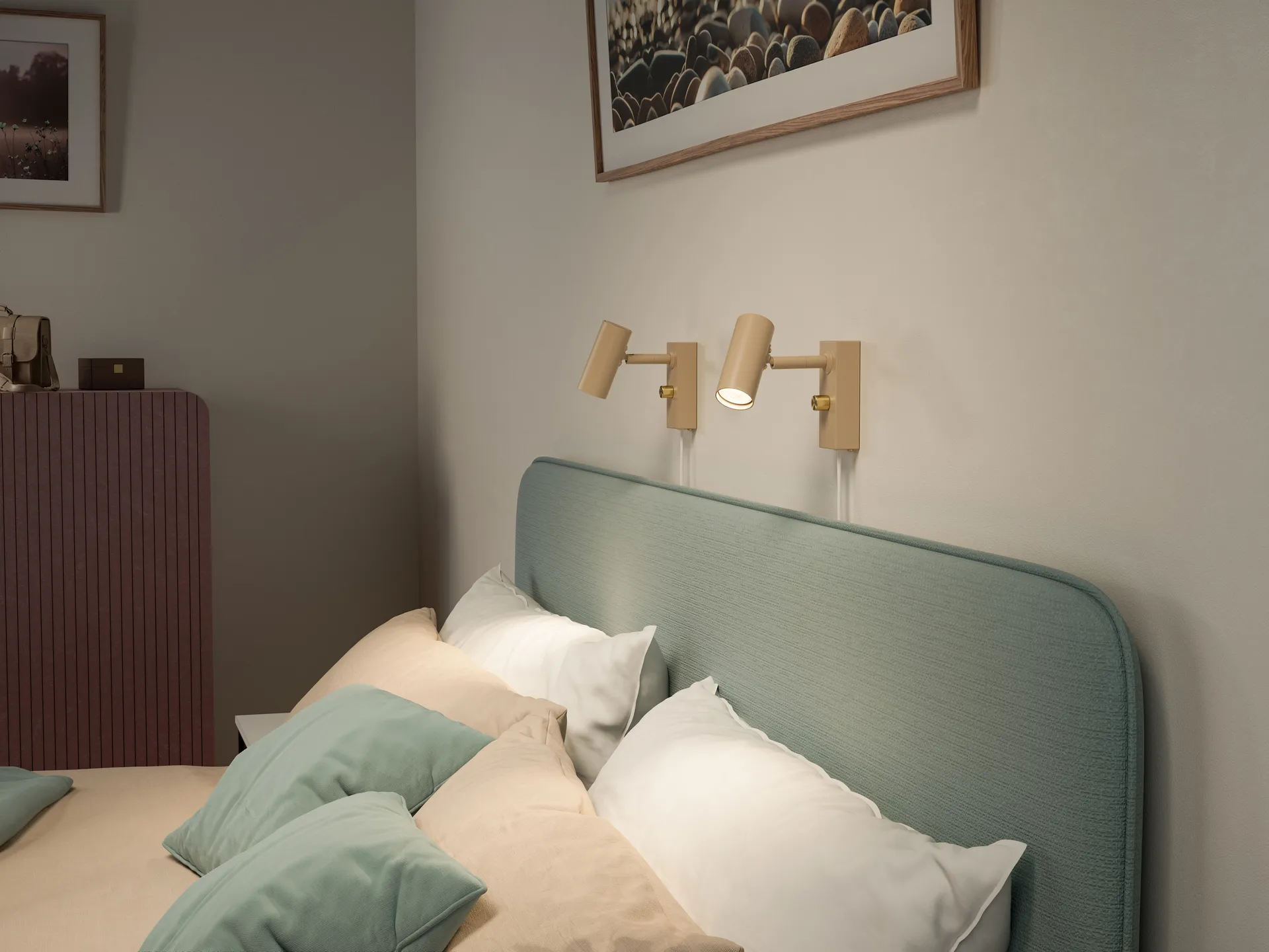 Cato Wandleuchte, Nougat-messing Belid