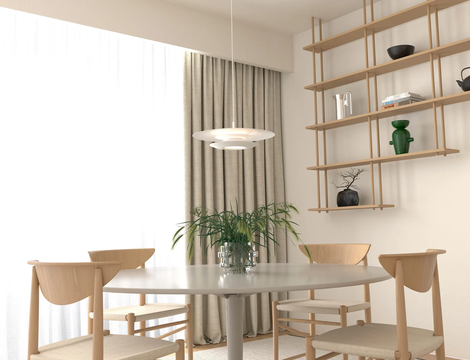 Eclipse Pendelleuchte Ø 43cm, Weiß Belid