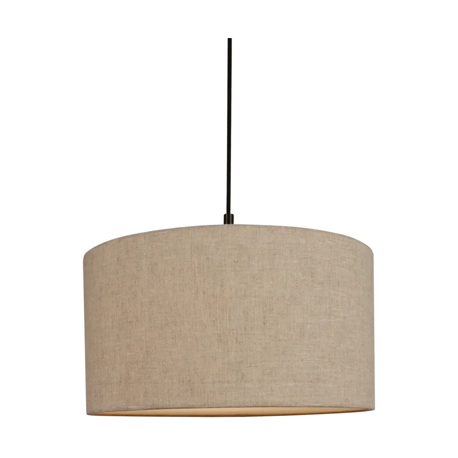Soft Pendelleuchte Ø40cm, Leinen natur-Metallic Bronze, Ø44 cm Belid