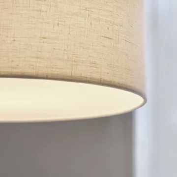 Soft Pendelleuchte Ø40cm - Leinen natur-Metallic Bronze, Ø44 cm - Belid