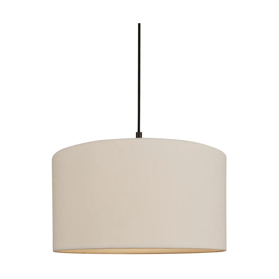Soft Pendelleuchte Ø40cm, Leinen weiß-metallic Bronze, Ø44 cm Belid