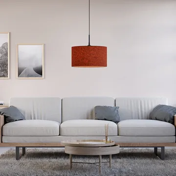Soft Pendelleuchte Ø40cm - Rostrote Wolle - Belid
