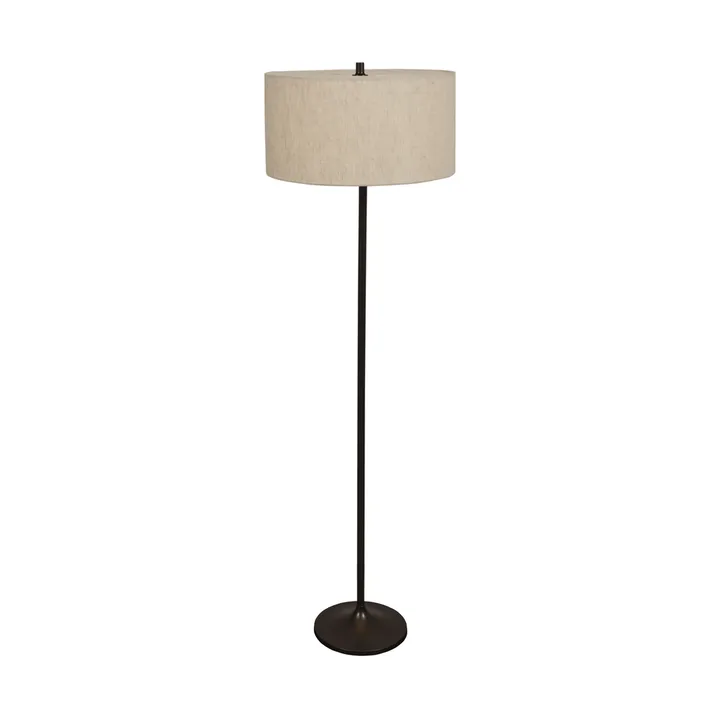Soft Stehleuchte - Leinen natur-metallic bronze, Ø44x149,5 cm - Belid