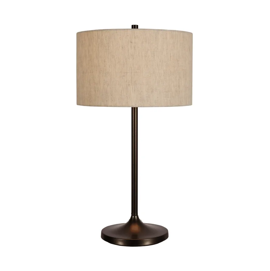 Soft Tischlampe, Leinen Natur-Metallic Bronze, Ø34x64 cm Belid