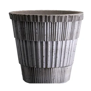 Atlas raw Topf mit Untersetzer - Grey, Ø14 cm - Bergs Potter