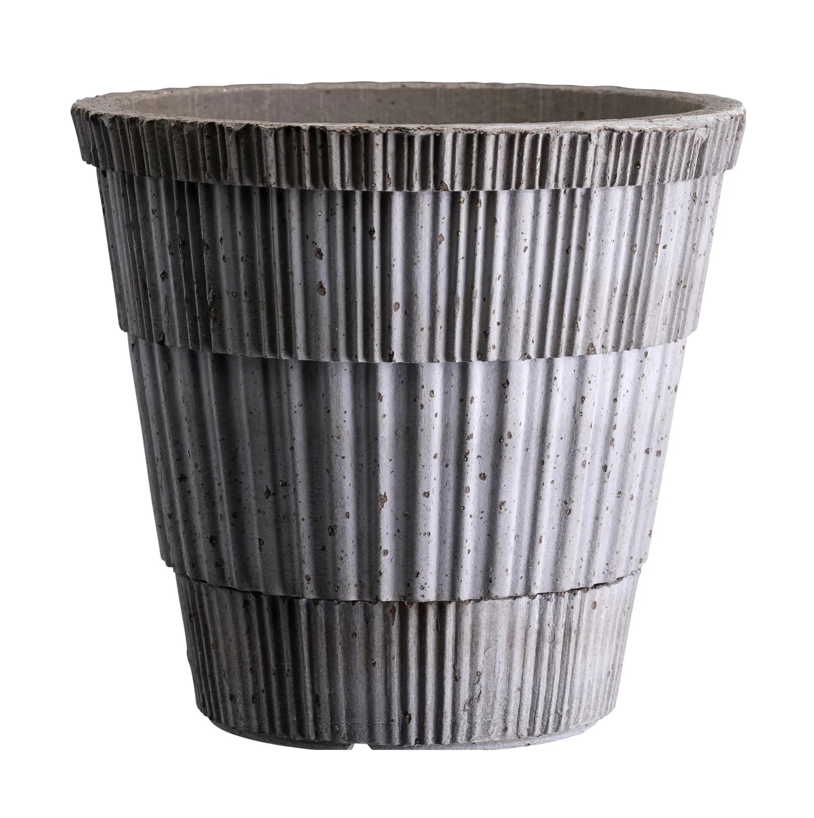 Atlas raw Topf mit Untersetzer, Grey, Ø16 cm Bergs Potter