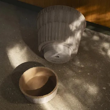 Atlas raw Topf mit Untersetzer - Grey, Ø18 cm - Bergs Potter